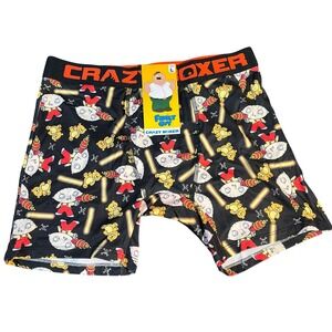 Crazy Boxer Mens Family Guy Stewie Griffin Boxer Briefs Black Size Large NWT